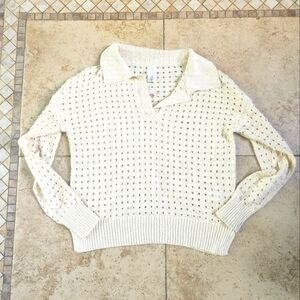 Joie Cream V-Neck Sweater